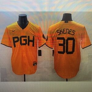 🤩30 Paul Skenes Jersey Stitched Yellow😂
